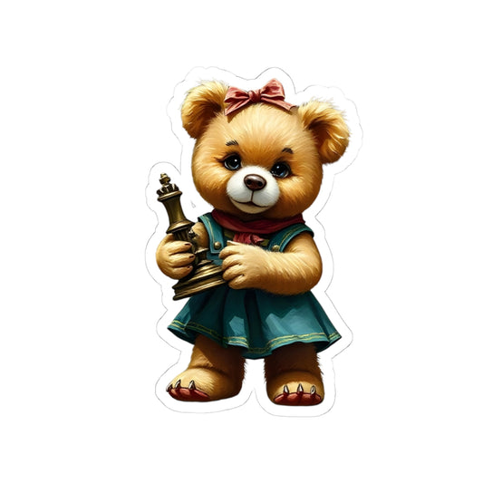 Adorable Teddy Bear Chess Stickers - Cute Gamer Décor for Kids & Adults