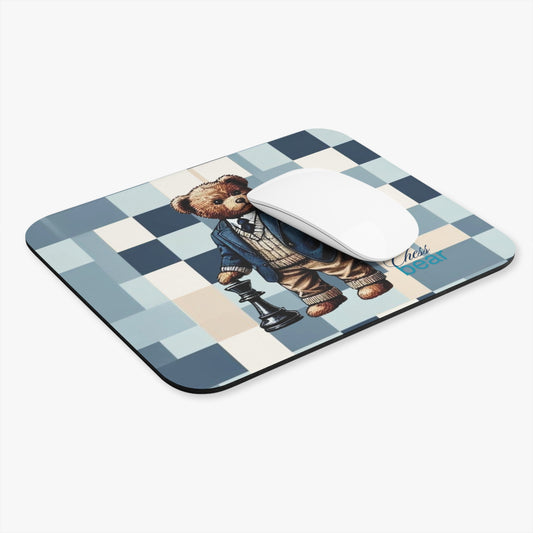 Chic Chess Bear Mouse Pad - Stylish Gaming Accessory