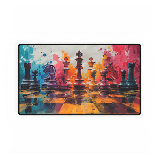 Colorful Chess Desk Mat - Vibrant Gaming Office Accessory