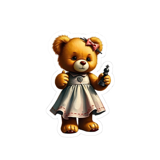 Adorable Teddy Bear Kiss-Cut Stickers for Kids & Collectors | Cute Dress Design | Perfect for Gifts & Decor