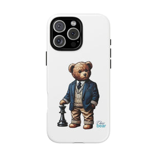 Стилен калъф за телефон Bear Chess - здрави калъфи за любителите на животни
