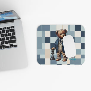 Chic Chess Bear Mouse Pad - Stylish Gaming Accessory