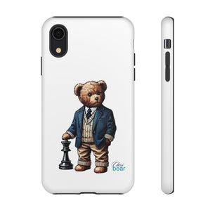 Стилен калъф за телефон Bear Chess - здрави калъфи за любителите на животни