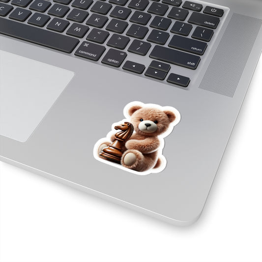 Adorable Teddy Bear Chess Kiss-Cut Stickers