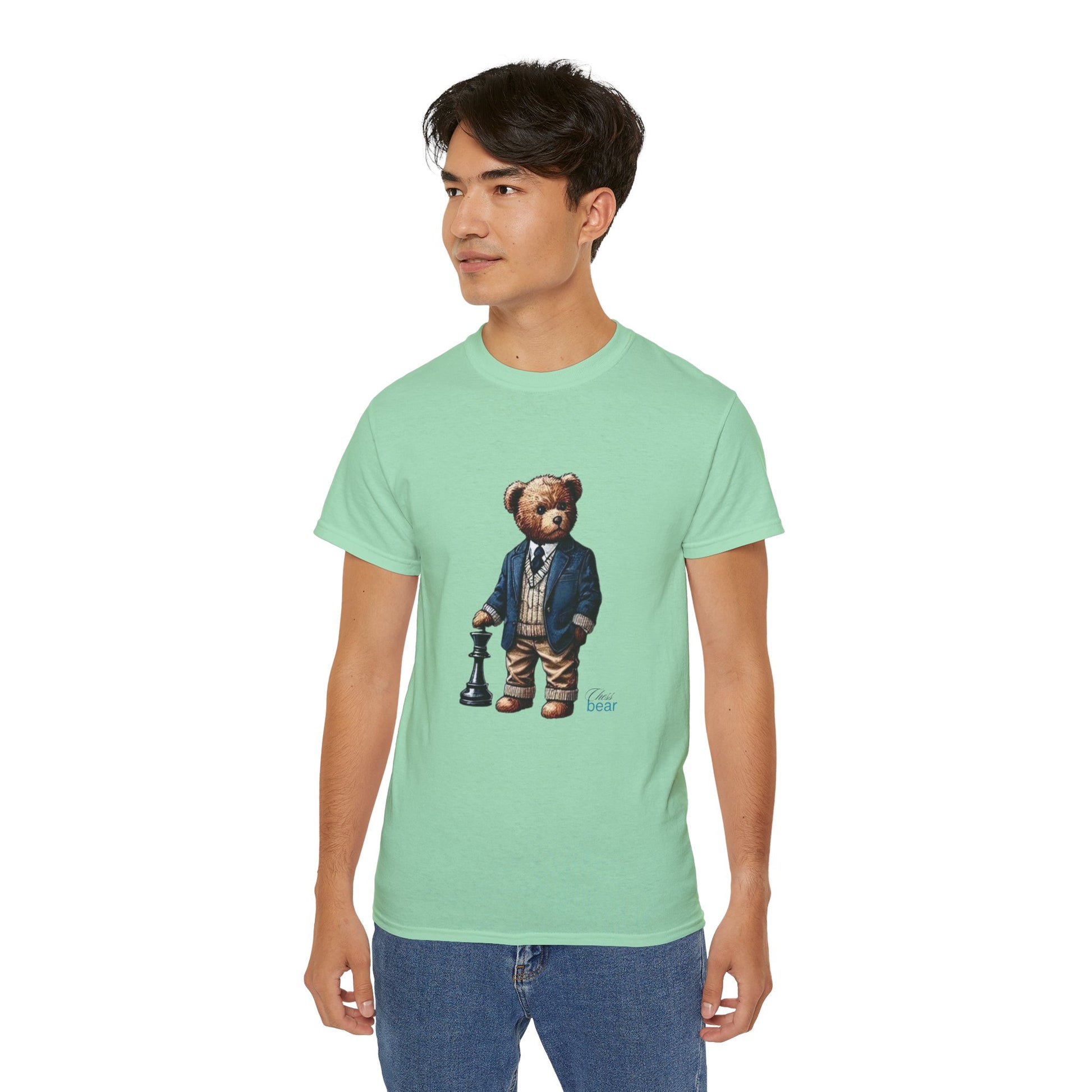 Stylish Bear Chess Graphic Tee - Unisex Ultra Cotton T-Shirt