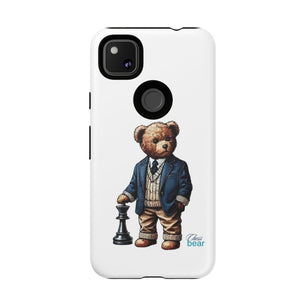 Стилен калъф за телефон Bear Chess - здрави калъфи за любителите на животни