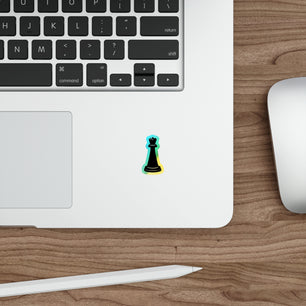 Chess Queen Piece Holographic Die-Cut Stickers - Perfect for Gamers & Enthusiasts