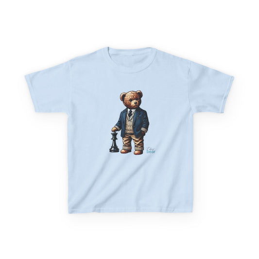 Стилна детска тениска Bear Chess - забавна памучна тениска за млади играчи