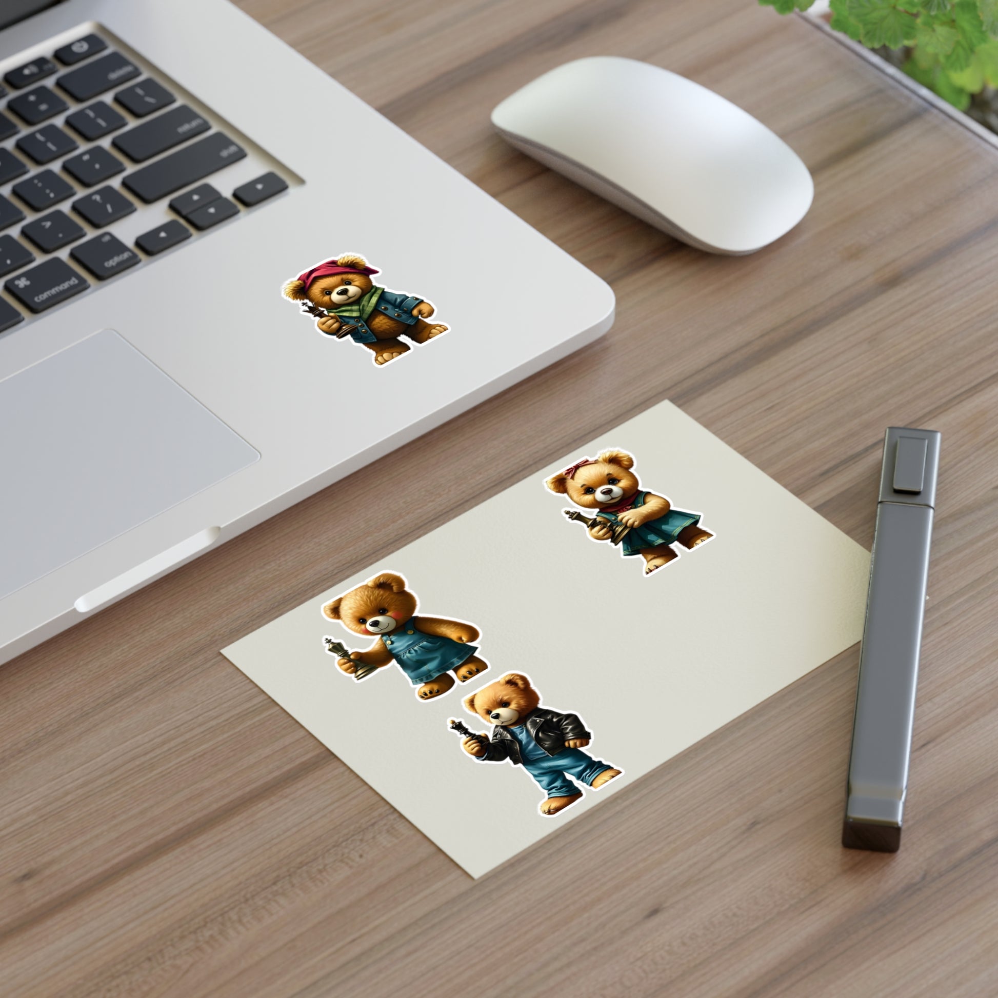 Cute Bear Character Sticker Sheets - Perfect for Kids & Scrapbooking