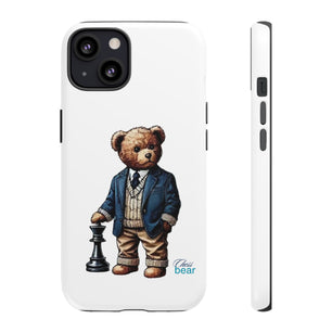 Стилен калъф за телефон Bear Chess - здрави калъфи за любителите на животни