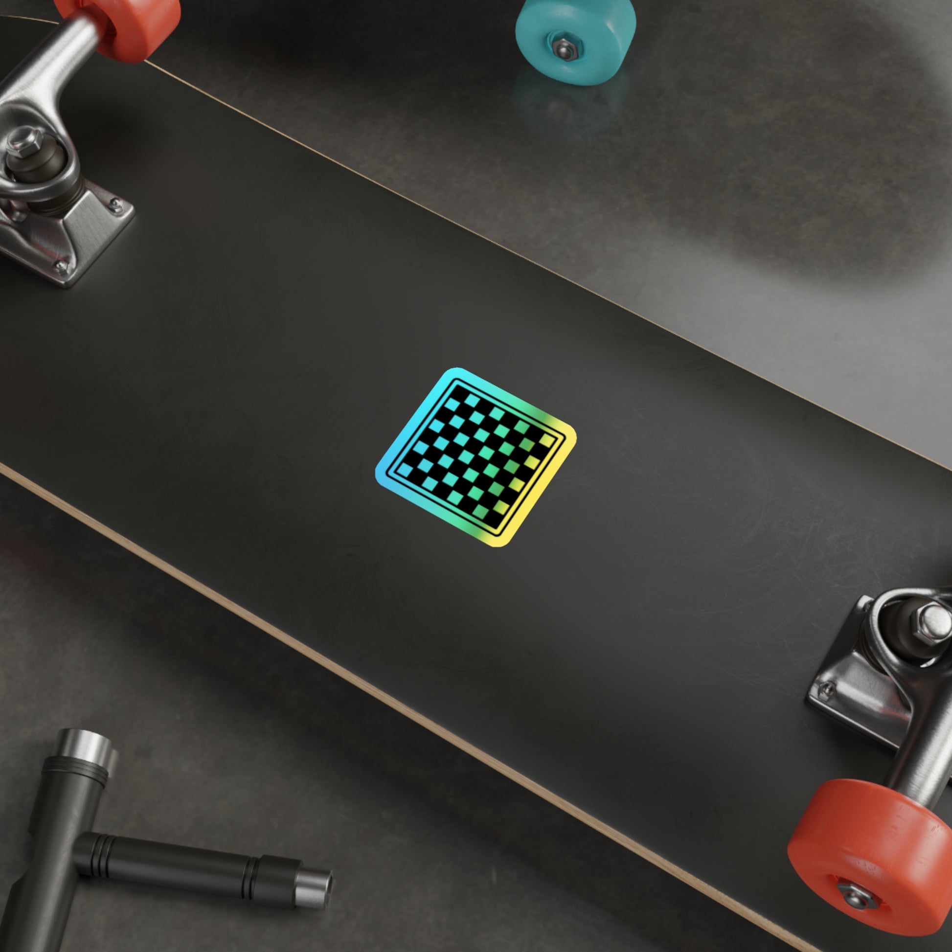 Holographic Die-cut Chess Board Stickers
