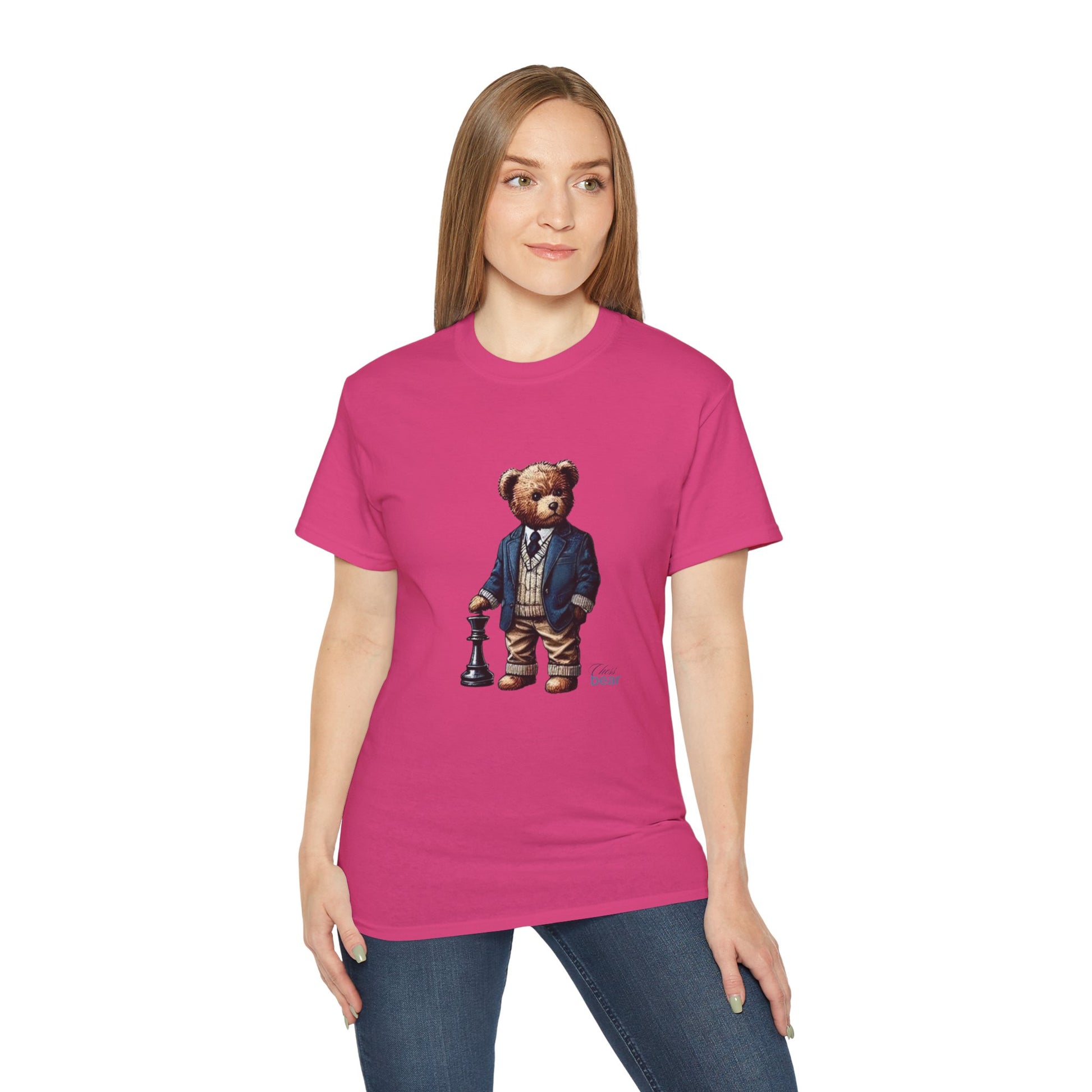 Stylish Bear Chess Graphic Tee - Unisex Ultra Cotton T-Shirt