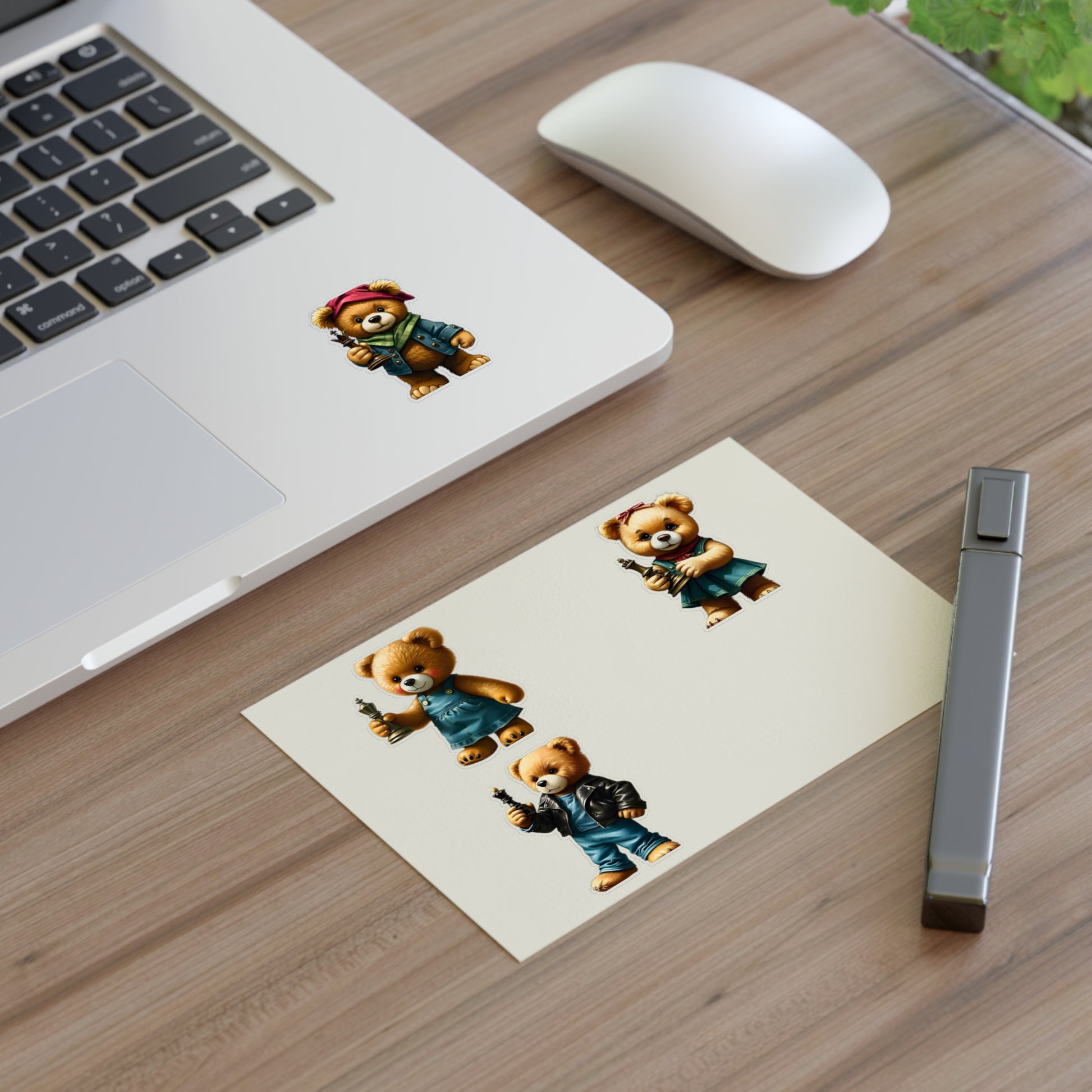 Cute Bear Character Sticker Sheets - Perfect for Kids & Scrapbooking