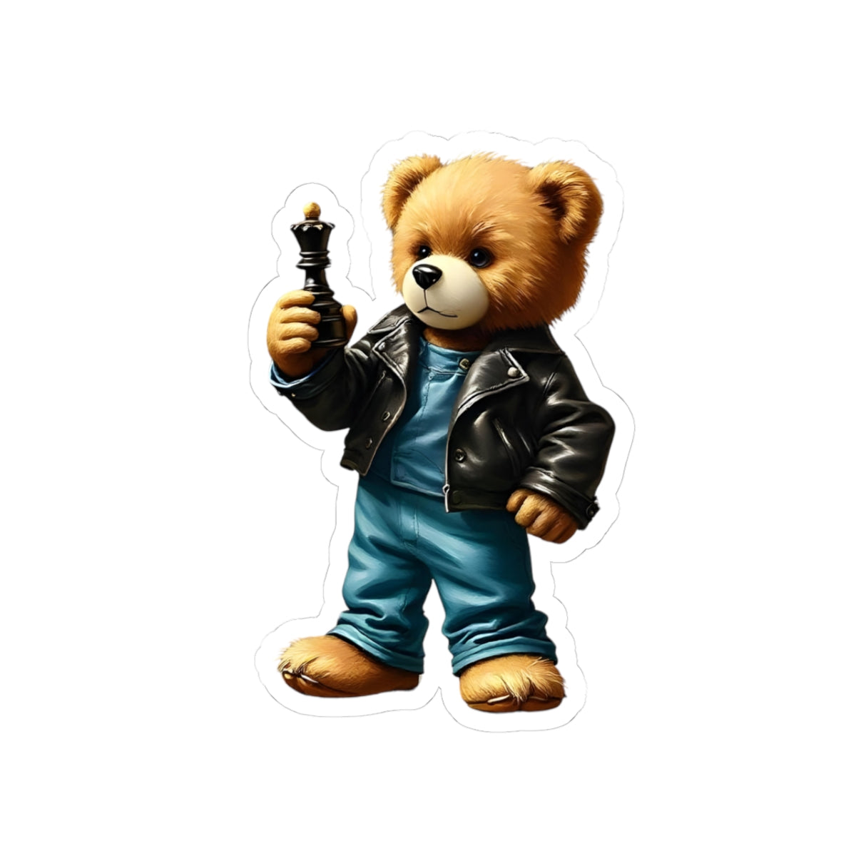 Cool Teddy Bear Kiss-Cut Stickers - Fun Laptop Decals
