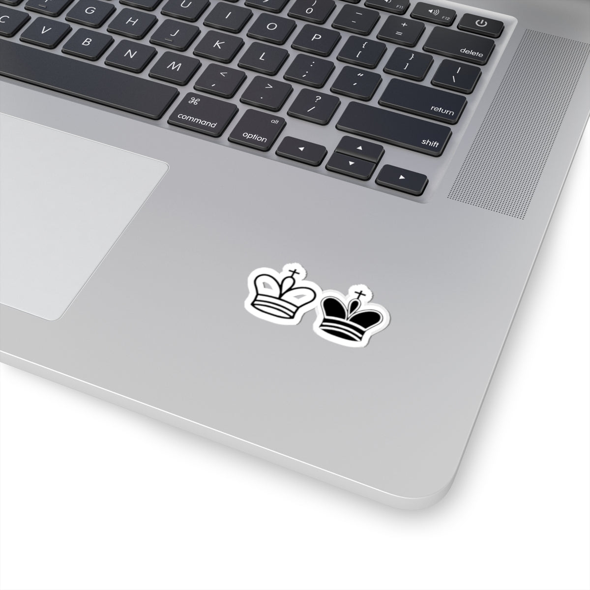 King Kiss-Cut Stickers - Royal Duo Design for Personalizing Laptops and Decor