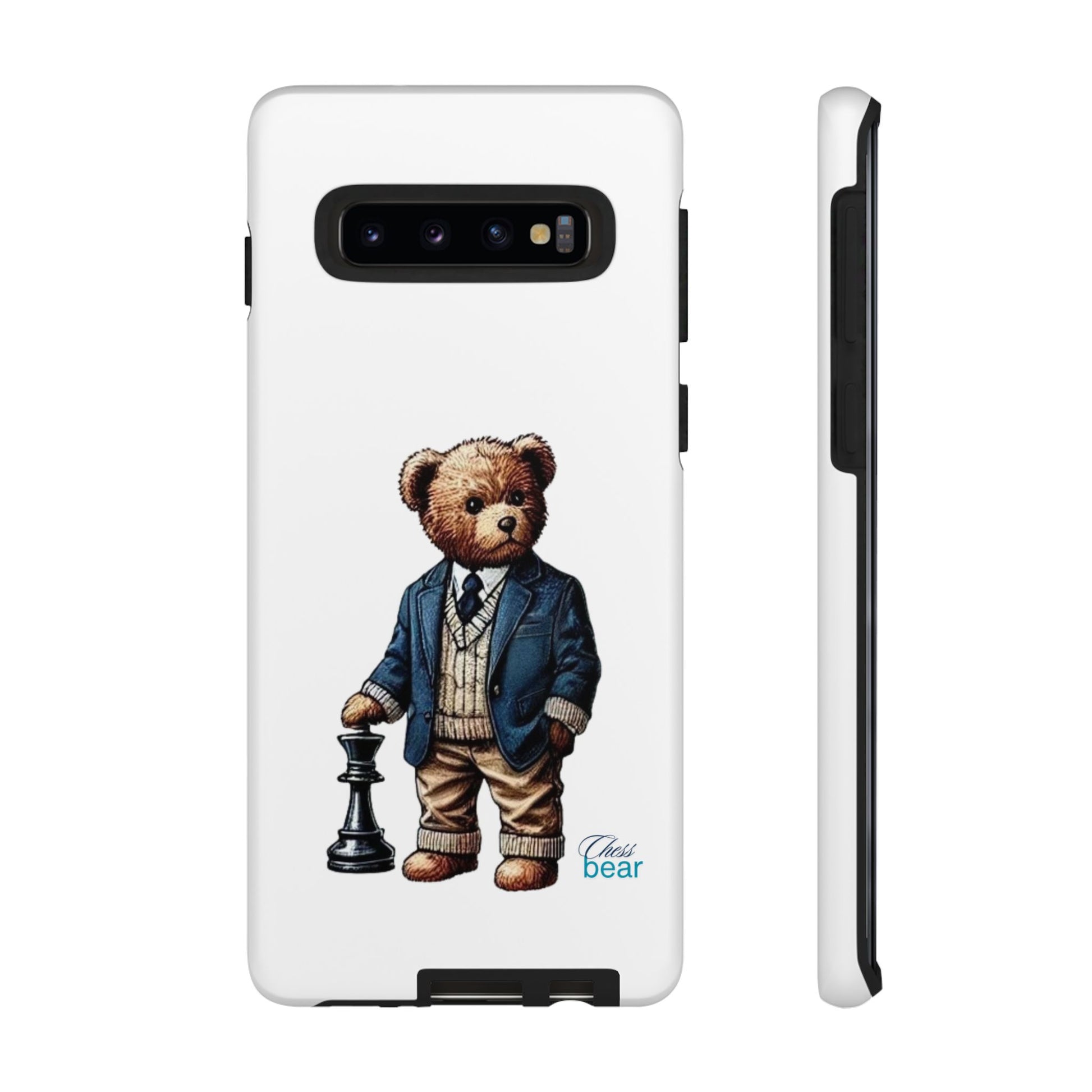 Стилен калъф за телефон Bear Chess - здрави калъфи за любителите на животни