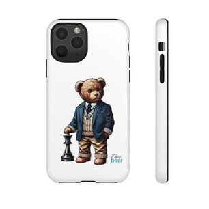 Стилен калъф за телефон Bear Chess - здрави калъфи за любителите на животни
