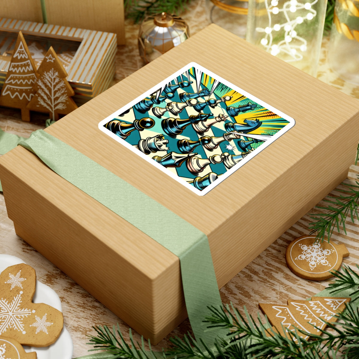 Chess Game Kiss-Cut Stickers – Vibrant Artwork for Gamers & Strategists