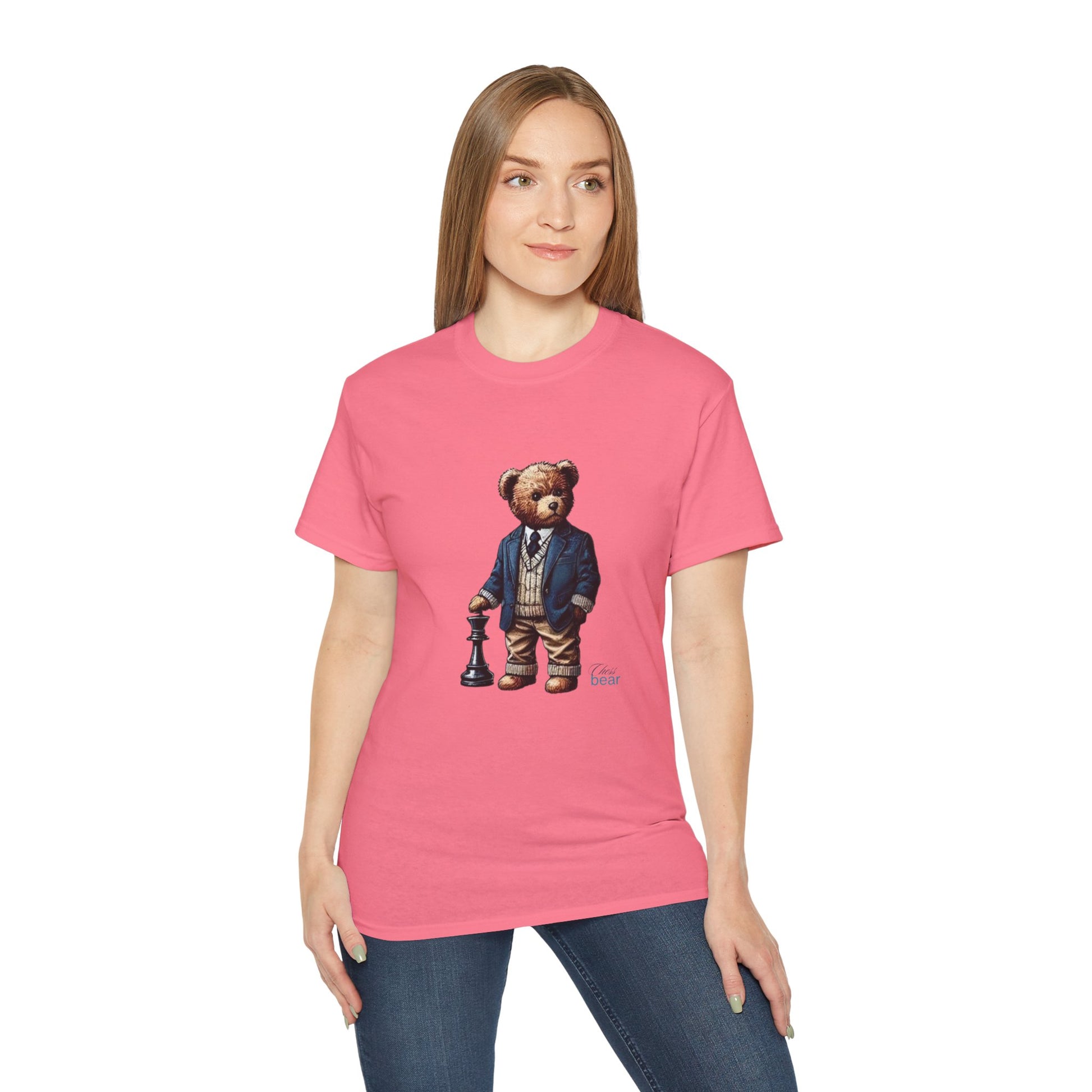 Stylish Bear Chess Graphic Tee - Unisex Ultra Cotton T-Shirt