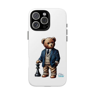 Стилен калъф за телефон Bear Chess - здрави калъфи за любителите на животни