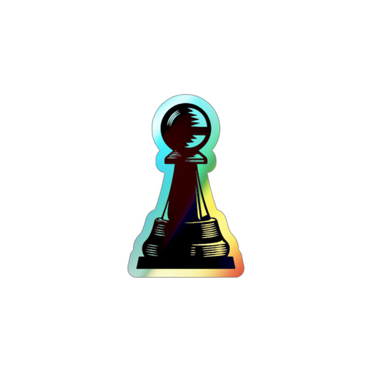 Holographic Pawn Sticker - Vibrant Die-Cut Design for Gamers and Creatives