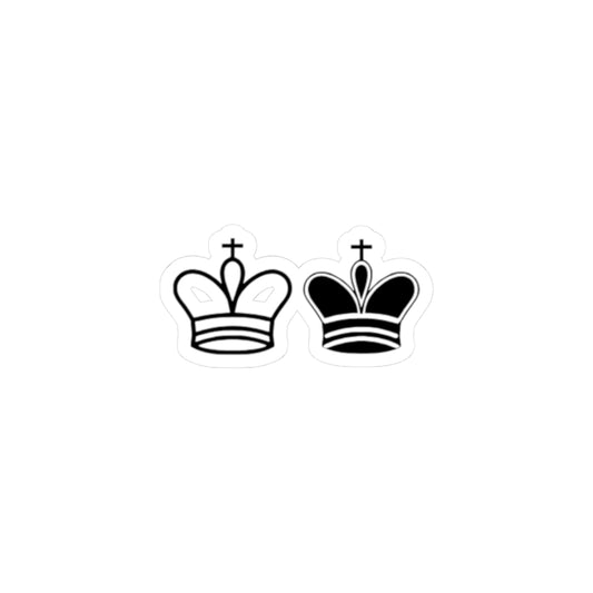 King Kiss-Cut Stickers - Royal Duo Design for Personalizing Laptops and Decor