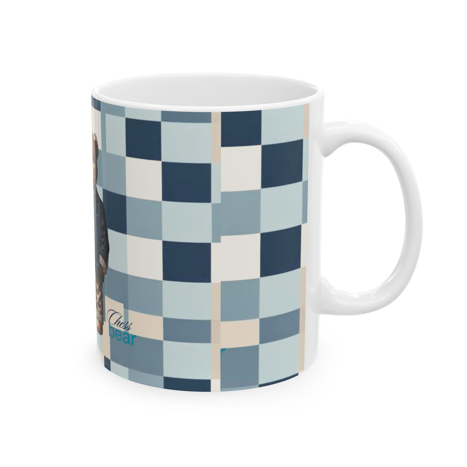 Vintage Chess Bear Ceramic Mug - 11oz & 15oz Sizes