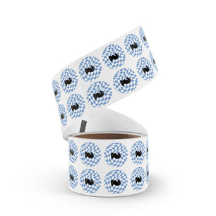 Chess Knight Sticker Rolls - Unique Blue Checkered Design for Game Lovers