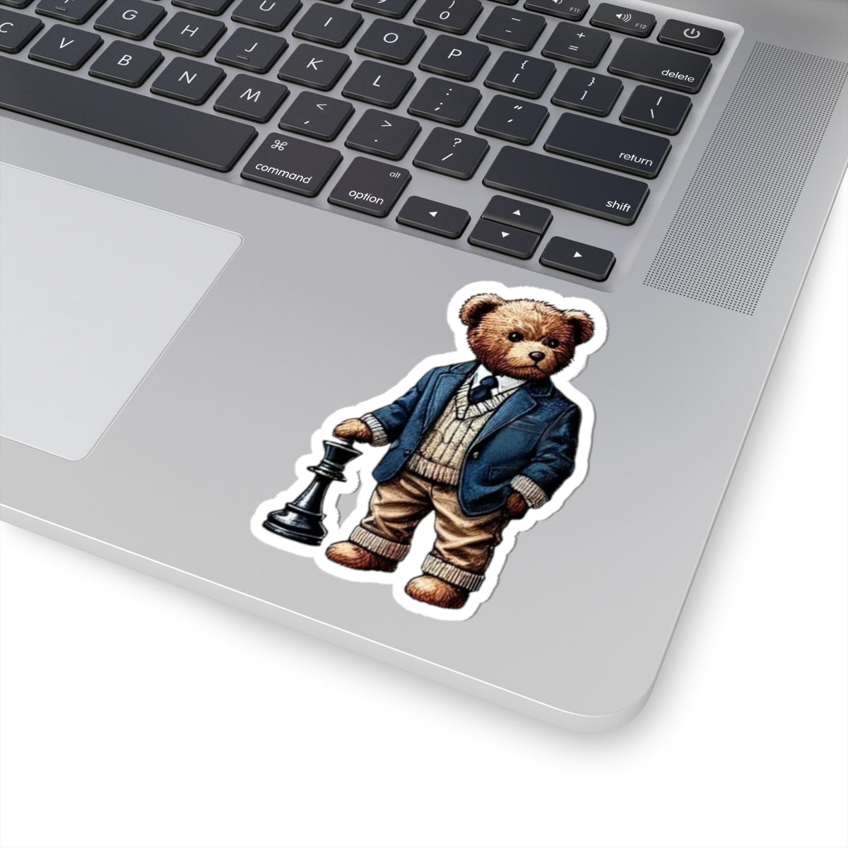 Charming Chess Bear -Cut Sticker - Perfect for Gifts & Decor