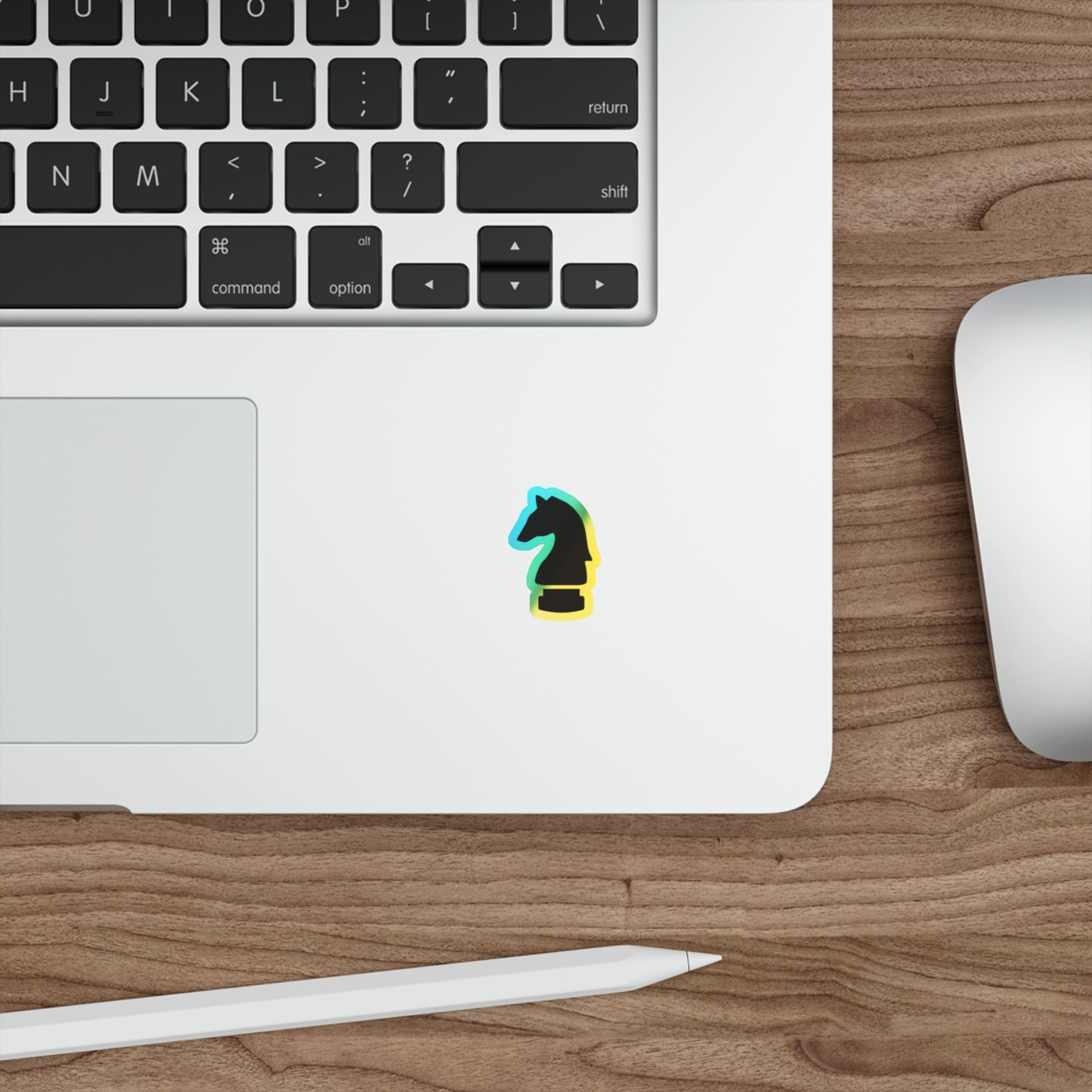 Holographic Chess Knight Die-Cut Stickers | Cool Skateboard Accessories