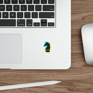 Holographic Chess Knight Die-Cut Stickers | Cool Skateboard Accessories