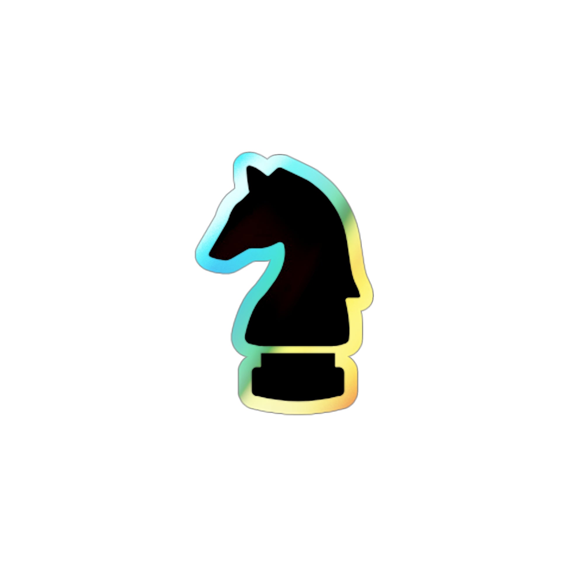 Holographic Chess Knight Die-Cut Stickers | Cool Skateboard Accessories