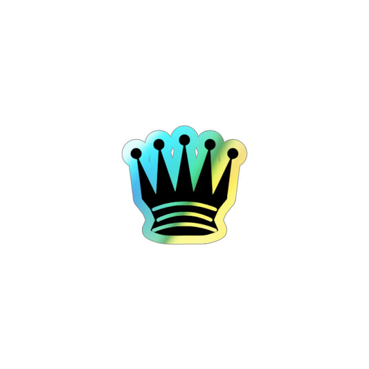 Holographic Queen Die-Cut Stickers - Trendy Chess Accessories & Chess Decor