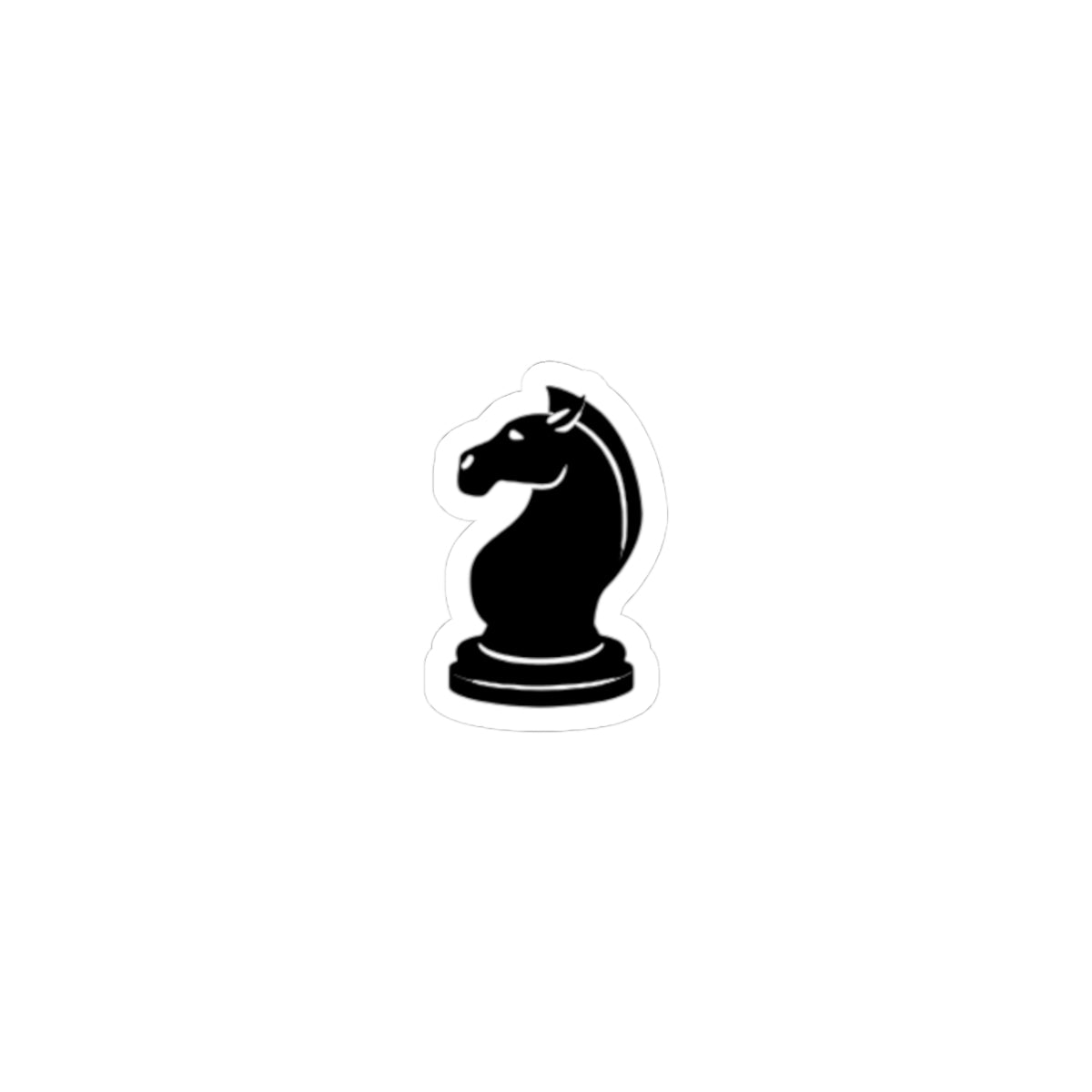 Elegant Black Knight Chess Kiss-Cut Stickers for Chess Enthusiasts