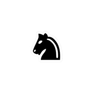 Elegant Black Horse Chess Kiss-Cut Stickers - Perfect for Gamers and Chess Enthusiasts