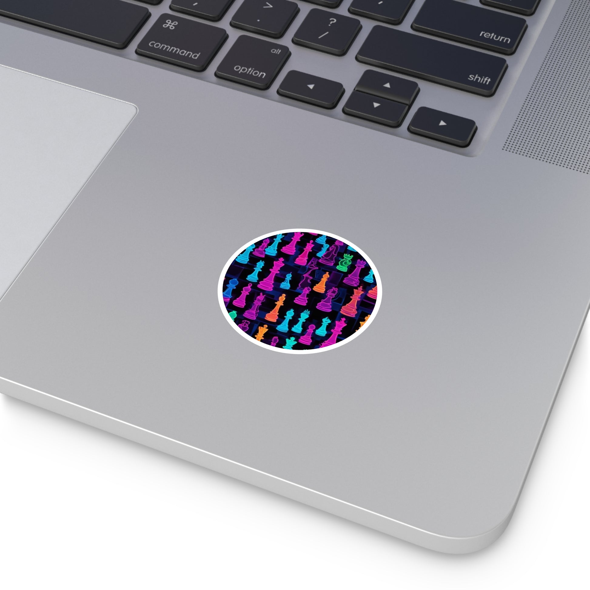 Vibrant Chess Pieces Round Stickers - Indoor/Outdoor Decor