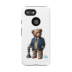 Стилен калъф за телефон Bear Chess - здрави калъфи за любителите на животни
