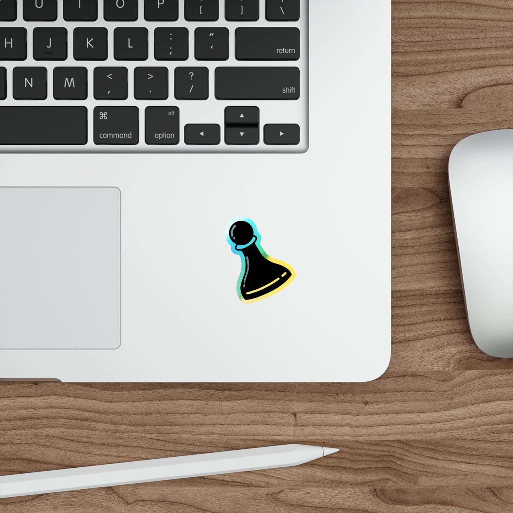 Vibrant Holographic Chess Pawn Die-Cut Stickers for Gamers and Creatives
