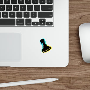 Vibrant Holographic Chess Pawn Die-Cut Stickers for Gamers and Creatives