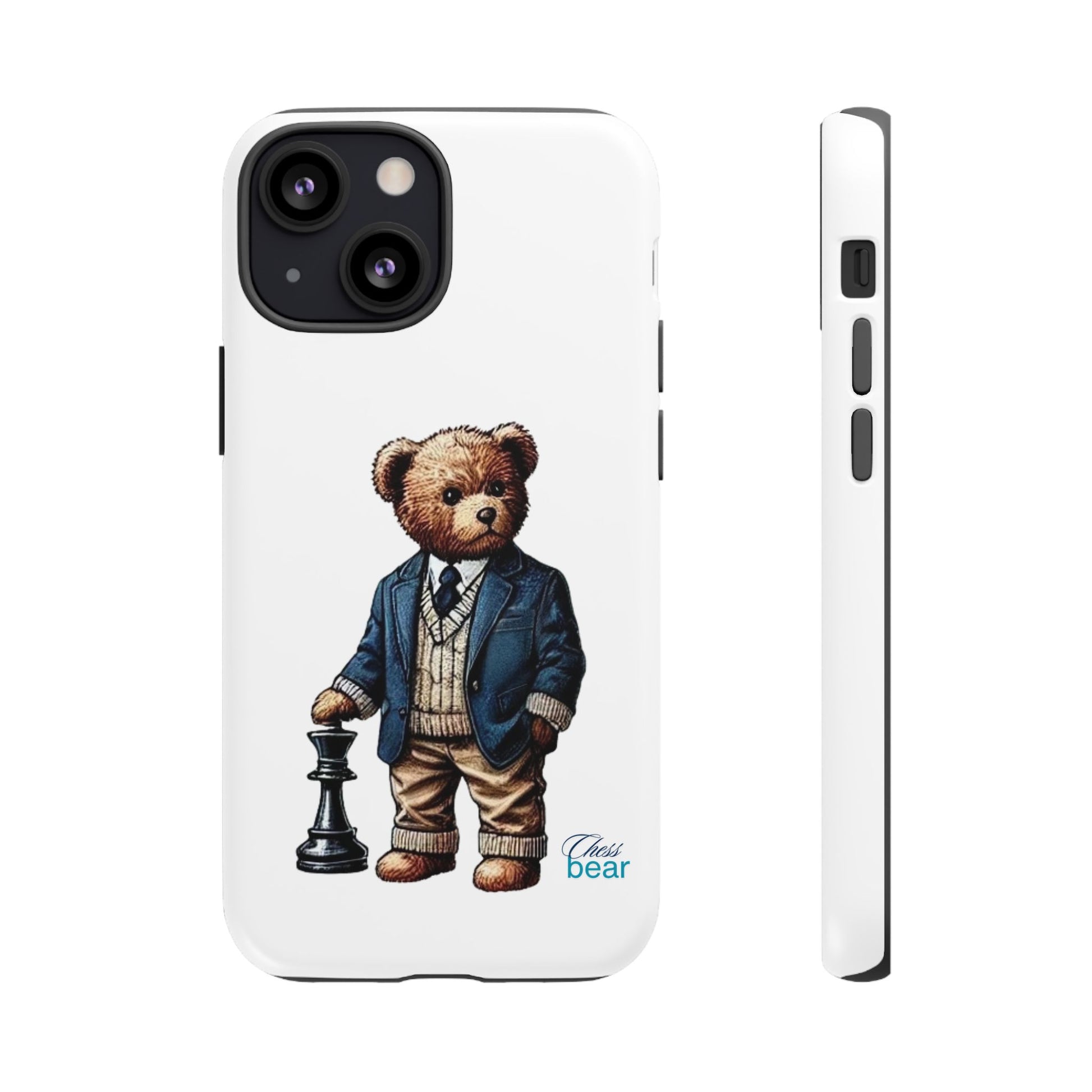 Стилен калъф за телефон Bear Chess - здрави калъфи за любителите на животни