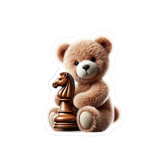 Adorable Teddy Bear Chess Kiss-Cut Stickers