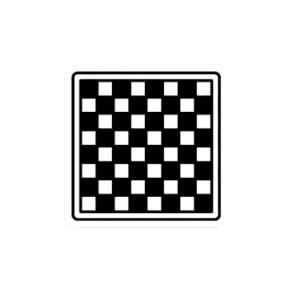 Chic Chessboard Kiss-Cut Stickers | Stylish Laptop Decor