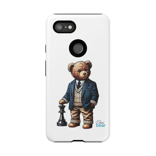 Стилен калъф за телефон Bear Chess - здрави калъфи за любителите на животни