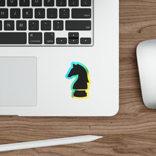 Holographic Chess Knight Die-Cut Stickers | Cool Skateboard Accessories