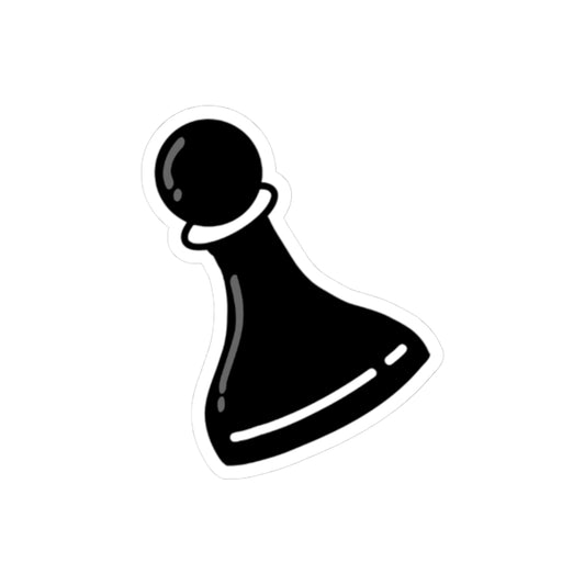 Black Pawn Kiss-Cut Sticker - Perfect for Gamers & Chess Lovers