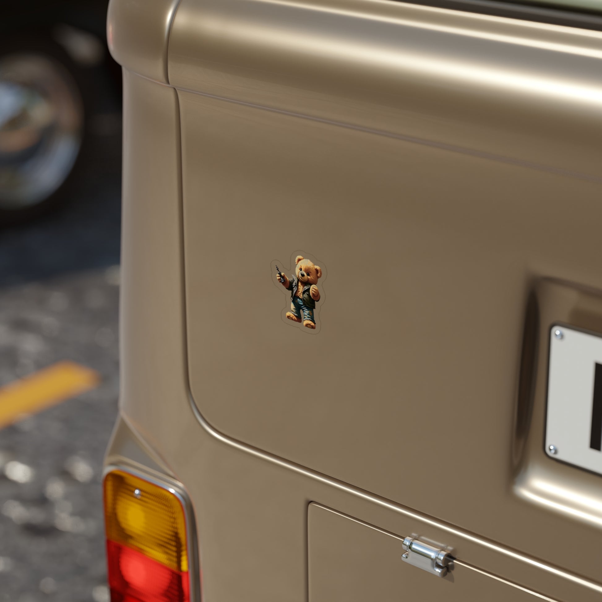 Funny Teddy Bear Outdoor Sticker - Die-Cut Vinyl Graphic