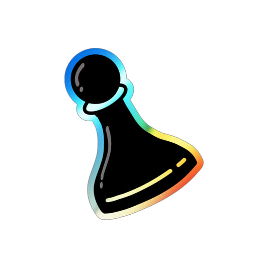 Vibrant Holographic Chess Pawn Die-Cut Stickers for Gamers and Creatives
