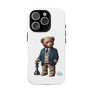 Стилен калъф за телефон Bear Chess - здрави калъфи за любителите на животни