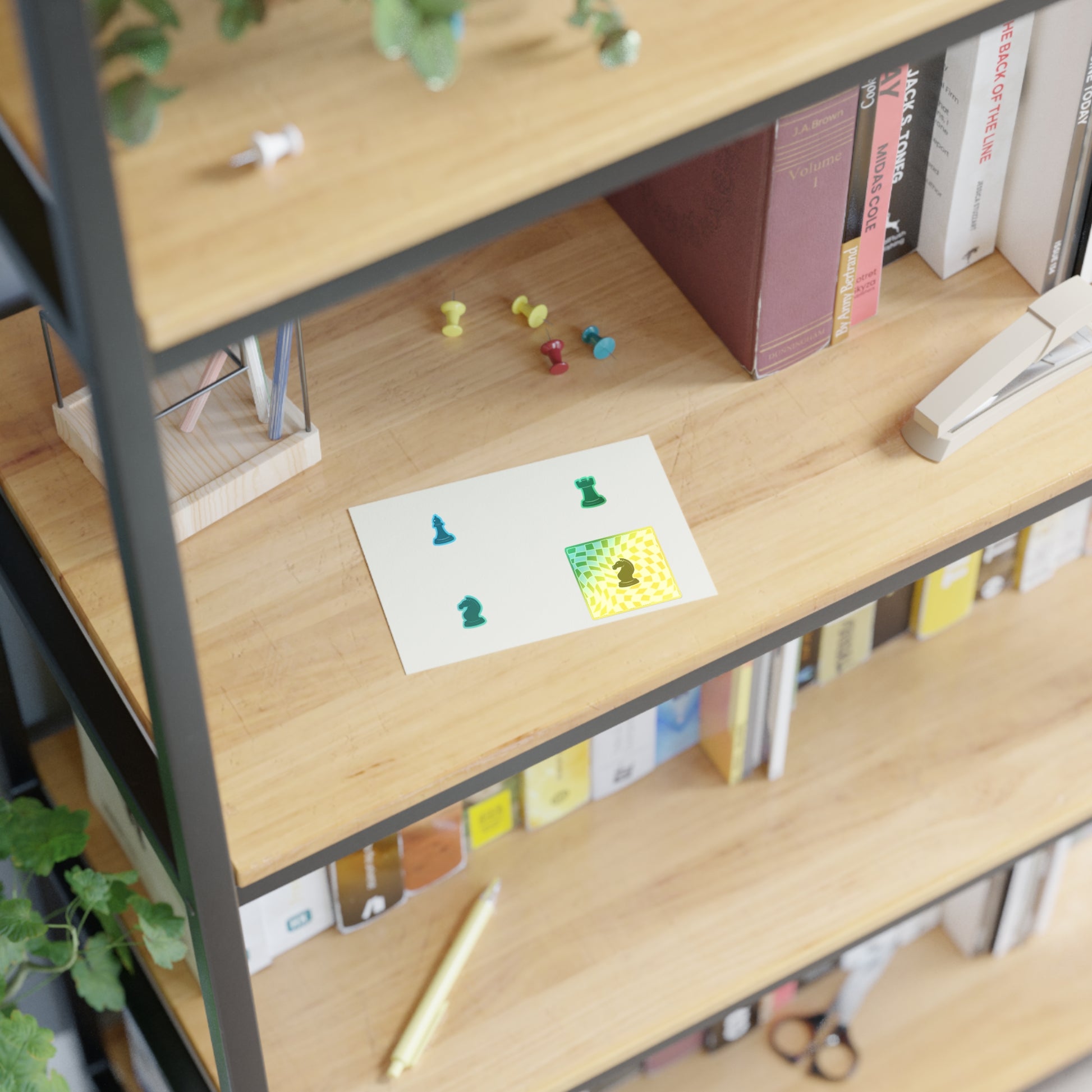 Chess-Themed Sticker Sheets for Game Lovers | Fun Office Décor & Gifts