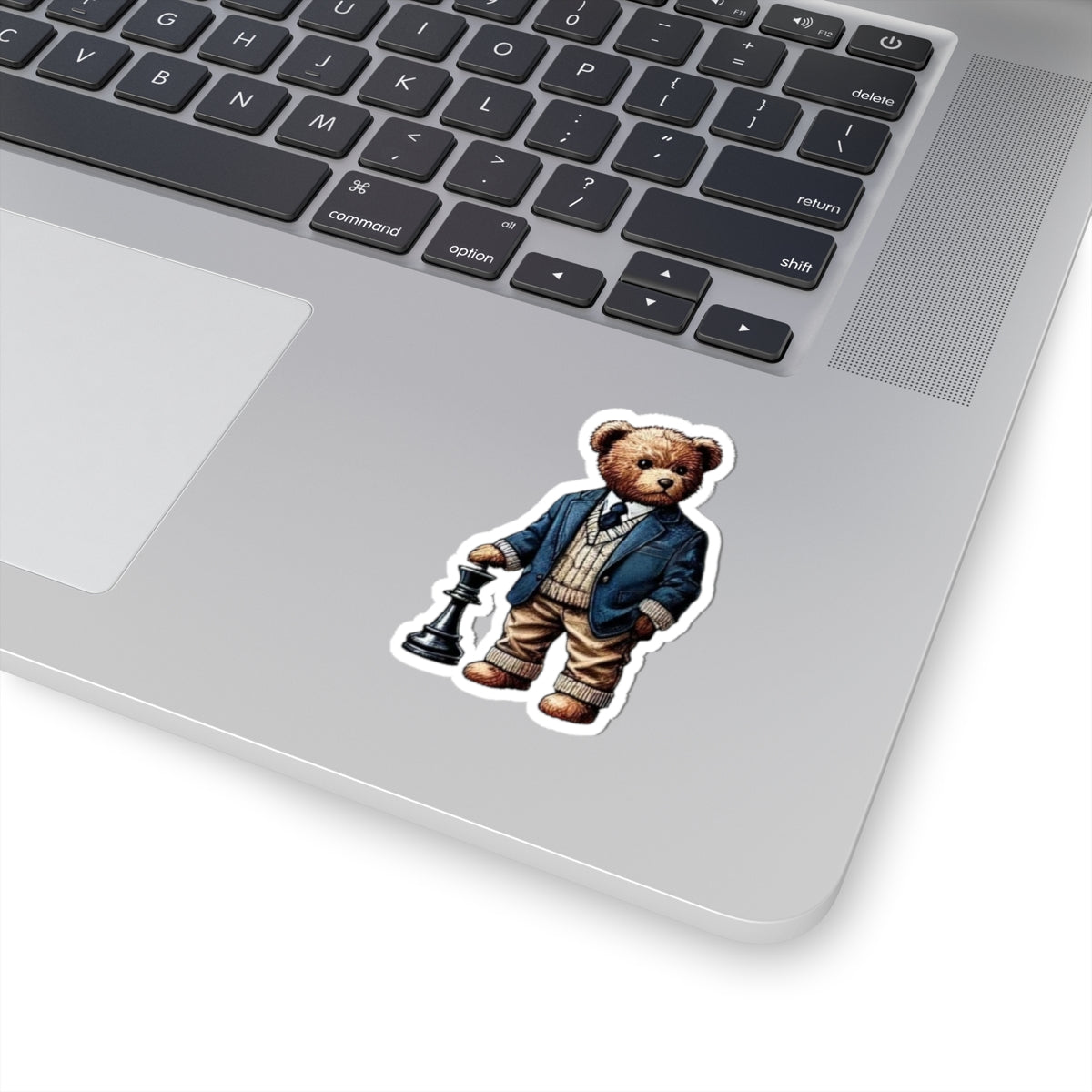 Charming Chess Bear -Cut Sticker - Perfect for Gifts & Decor